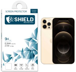 SHIELD Screen Protector 9D Glass “Full Coverage” For Iphone 12 Pro Max – Black
