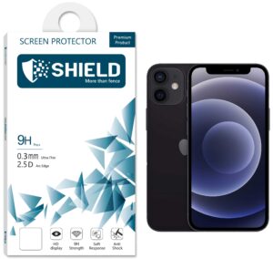 SHIELD Screen Protector 9D Glass “Full Coverage” For Iphone 12 Mini – Black