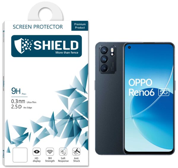 SHIELD Screen Protector Nano "Full Coverage" For Oppo Reno 6/ 4G - 5G - Black