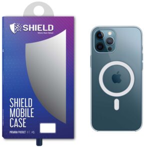 SHIELD Crystal Clear Case “Hard Back With Silicon Frame and White Magsafe” For iPhone 13 Pro Max