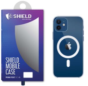 SHIELD Crystal Clear Case “Hard Back With Silicon Frame and White Magsafe” For iPhone 13