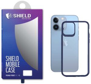 SHIELD Crystal Clear Case “Hard Back With Blue Frame and Open cam” For iPhone 11