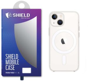 SHIELD Crystal Clear Case with Magsafe “Hard Silicon With Protective Edges” For Iphone 14