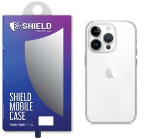 SHIELD Crystal Clear Case “Hard Silicon With Protective Edges” For Iphone 14 Pro