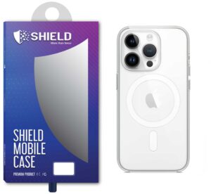 SHIELD Crystal Clear Case with Magsafe “Hard Silicon With Protective Edges” For Iphone 14 Pro Max