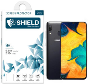 SHIELD Screen Protector 9D Glass “Full Coverage ”  for Samsung Galaxy A30 / A50 – Black