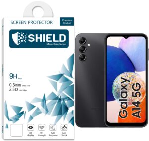 SHIELD Screen Protector 9D Glass “Full Coverage” For Samsung A14/A14 5G – Black