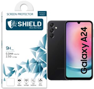 SHIELD Screen Protector 9D Glass “Full Coverage” For Samsung A24 – Black