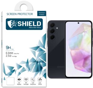 SHIELD Screen Protector “Filter” Glass “Full Coverage” For Samsung A35 – Transparent