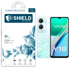 SHIELD “Mobile” Screen Protector “9D Glass Full Coverage” For Vivo Y18/ Y03 – Black Frame