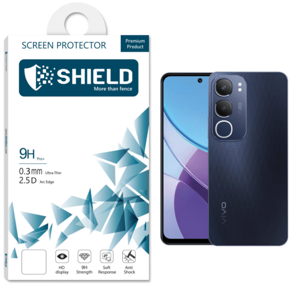 SHIELD "Mobile" Screen Protector "9D Glass Full Coverage" For Vivo Y19s/Y28 4G/Realme C55 - Black Frame