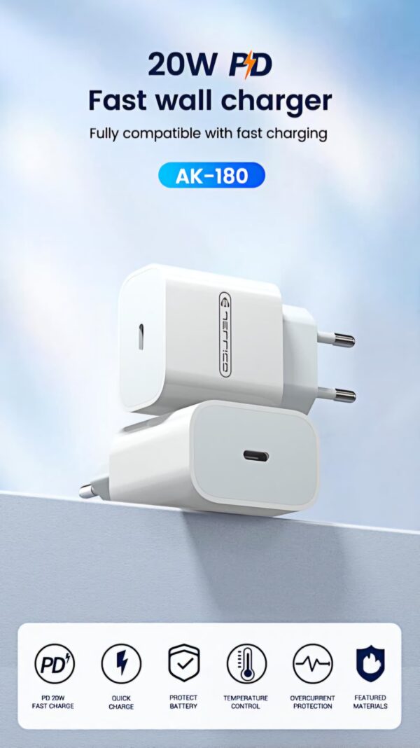 JELLICO Adapter Fast Charging - With Output "USB-C" - 20W - Image 3